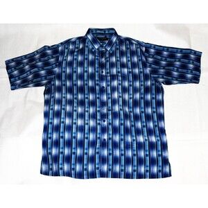 Bassiri Limited Collection Men's Short Sleeve Button Front Shirt Casual Size 2XL